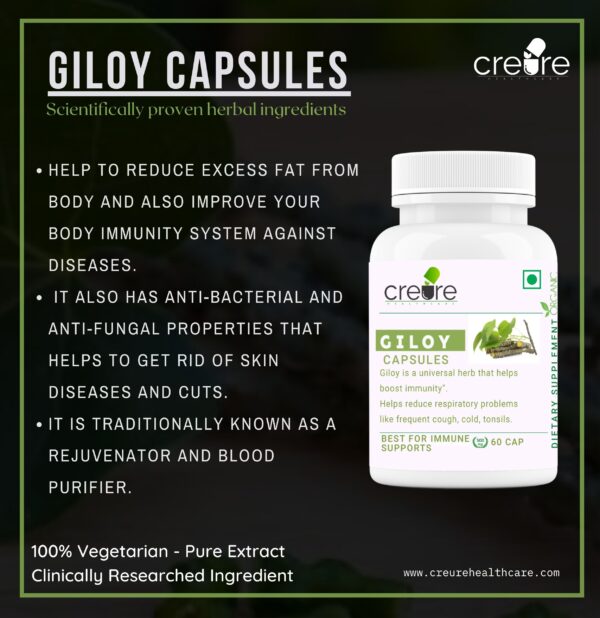 GILOY CAPSULE is an effective, herbal medicine anti-bacterial and improve your body immunity system against diseases.