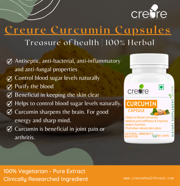 Buy Best Curcumin for immunity For Natural Immunity Booster, Skin, Purify the blood, Antiseptic, anti-bacterial, anti-inflammatory and anti-fungal properties