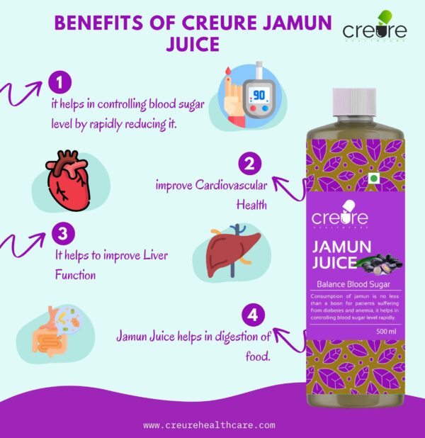 Buy pure and herbal Jamun Juice. Consumption of jamun juice is no less than a boon for patients suffering from diabetes and anemia, it helps in controlling blood sugar level rapidly.