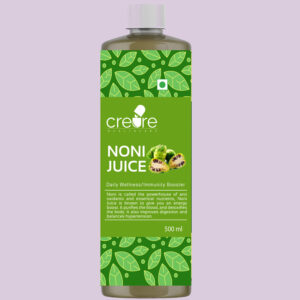Noni is called the powerhouse of anti oxidants and essential nutrients, Noni Juice is known to give you an energy boost. It purifies the blood, and detoxifies the body. It also improves digestion and balances hypertension.