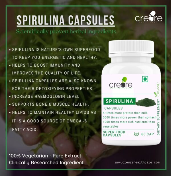 Buy Spirulina helps to increase haemoglobin level. Spirulina Is Extremely High in Many Nutrients. It supports bone & muscle health.