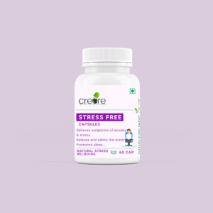 Creure Stress Free capsule help adults relax themselves, improve sleep quality, calm anxiety, and wake up feeling refreshed and renewed!  Brahmi(Bacopa Monnieri) has anti-aging effects, improves memory, intellect and overall well being.