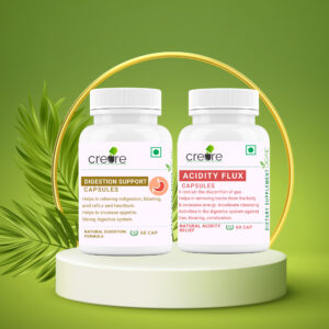 Creure Digestion Health Combo improve your digestion and absorption of nutrients. It Helps Maintain Healthy Blood Circulation, breakdown of nutrients.